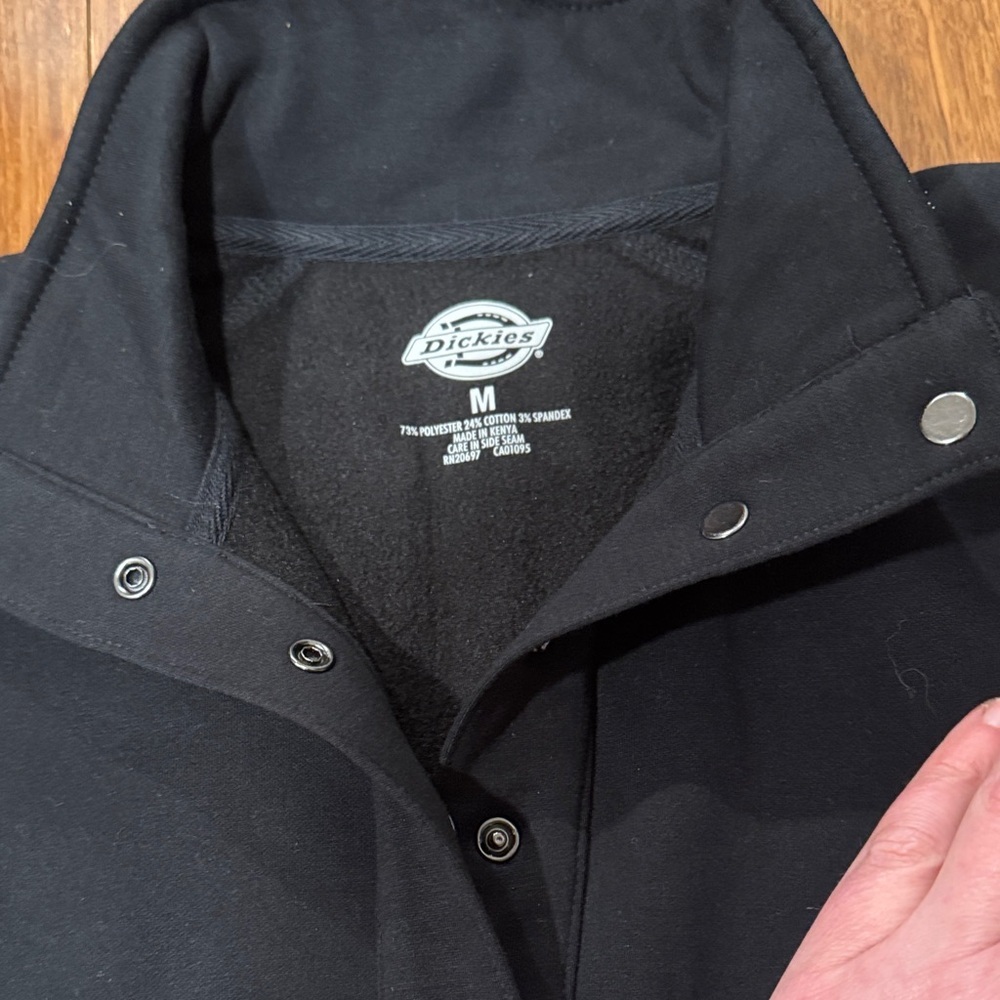 NWT Dickies Black Half-Snap DuraTech Maverick Pullover Fleece Women M - Picture 8 of 9